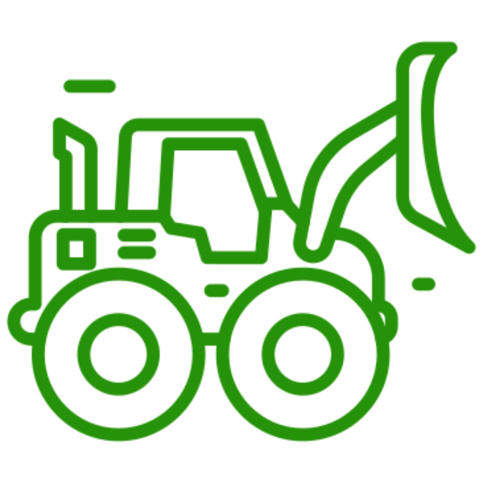 Neon green tractor drawing
